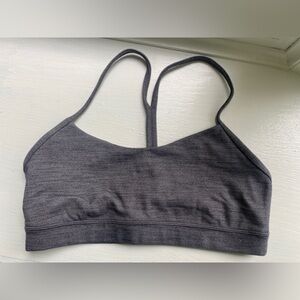 Lululemon Flow Y Bra. Nulu. Heathered Herringbone Black/White/Grey. Size 10